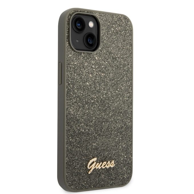 iPhone 14/13 žalia glitter GUESS nugarėlė GUHCP14SHGGSHN