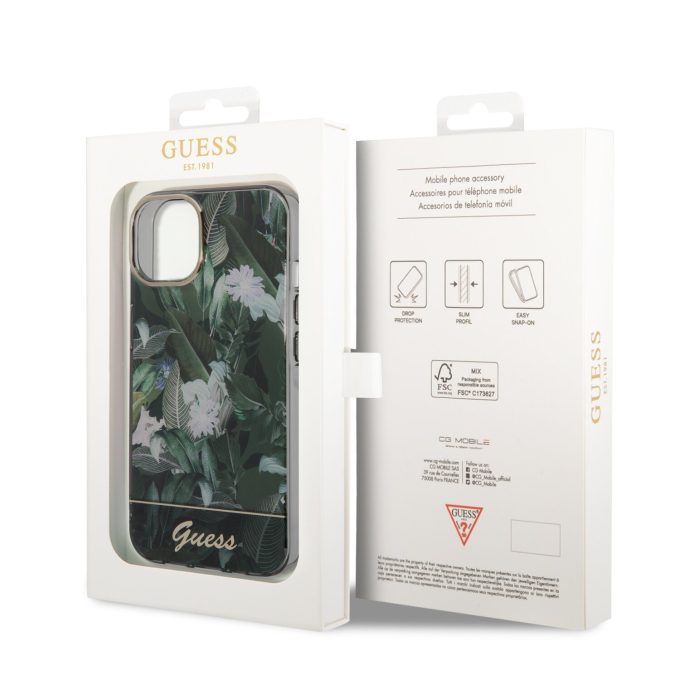 iPhone 14/13 žalia GUESS nugarėlė GUHCP14SHGJGHA