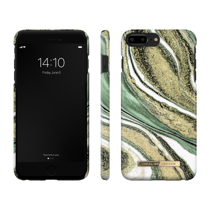 iPhone 6+/7+/8+ iDeal Of Sweden nugarėlė Cosmic Green Swirl