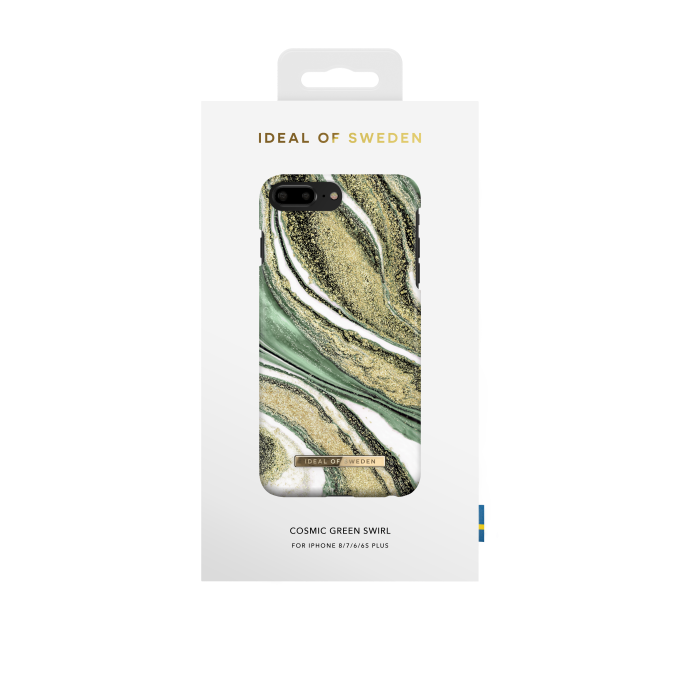 iPhone 6+/7+/8+ iDeal Of Sweden nugarėlė Cosmic Green Swirl