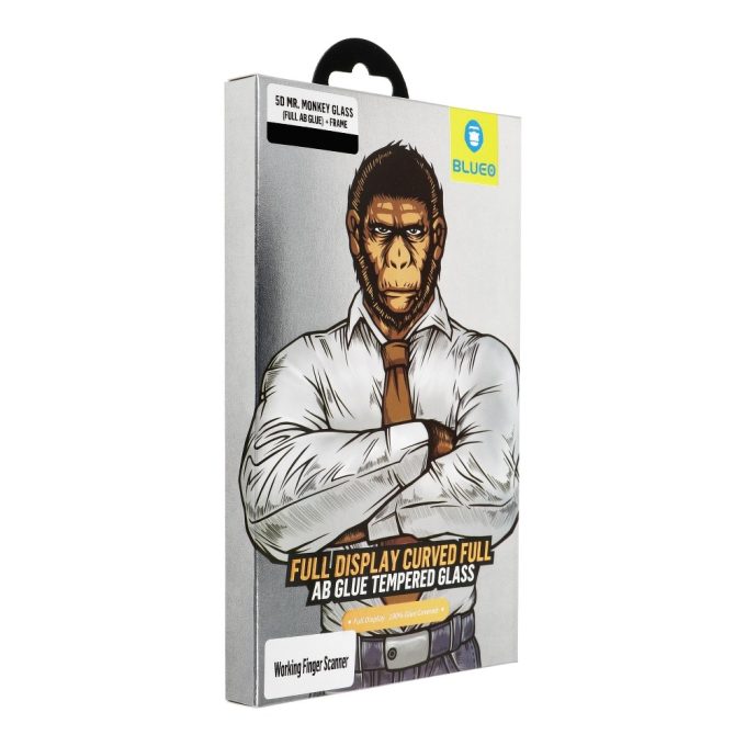 iPhone 7/8/SE 2020 baltas pilnas Mr. Monkey 5D stiklas
