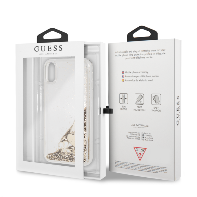 iPhone XR aukso spalvos GUESS nugarėlė GUHCI61GLHFLGO