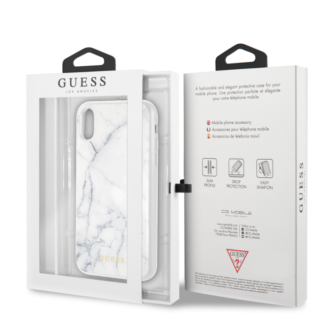 iPhone XR balta GUESS nugarėlė GUHCI61HYMAWH