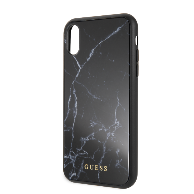 iPhone XR juoda GUESS nugarėlė GUHCI61HYMABK