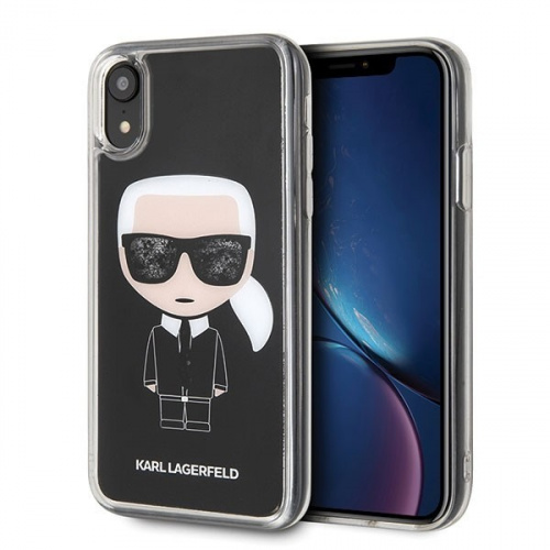 iPhone XR juoda KARL LAGERFELD nugarėlė KLHCI61ICGBK