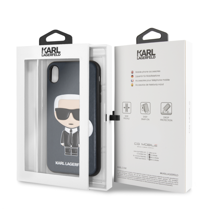 iPhone XR mėlyna KARL LAGERFELD nugarėlė KLHCI61IKPUBL