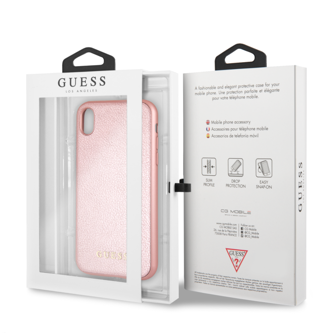 iPhone XR rausva GUESS nugarėlė GUHCI61IGLRG