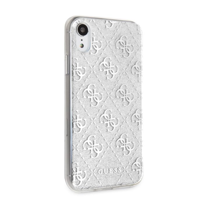 iPhone XR sidabro spalvos GUESS nugarėlė GUHCI61PCU4GLSI