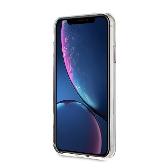 iPhone XR sidabro spalvos GUESS nugarėlė GUHCI61PCU4GLSI