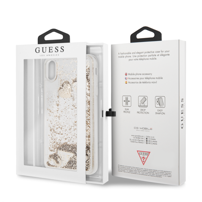 iPhone XS MAX aukso spalvos GUESS nugarėlė GUHCI65GLHFLGO