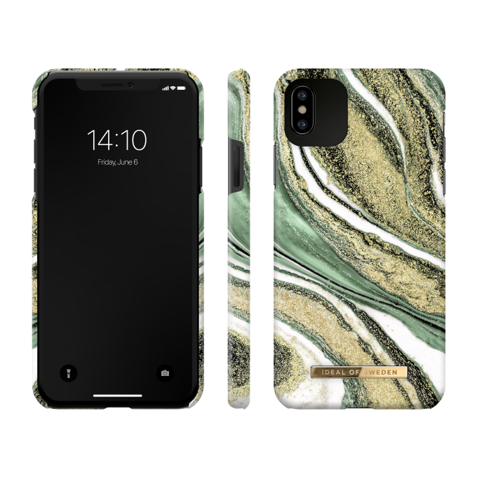 iPhone XS MAX iDeal Of Sweden nugarėlė Cosmic Green Swirl