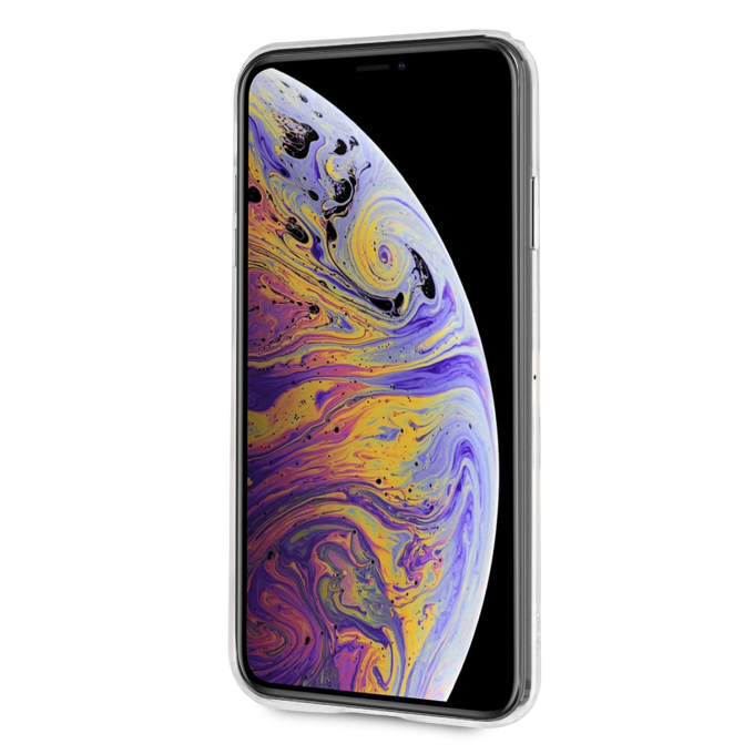 iPhone XS MAX skaidri-rožinė KARL LAGERFELD nugarėlė KLHCI65CFNRCPI