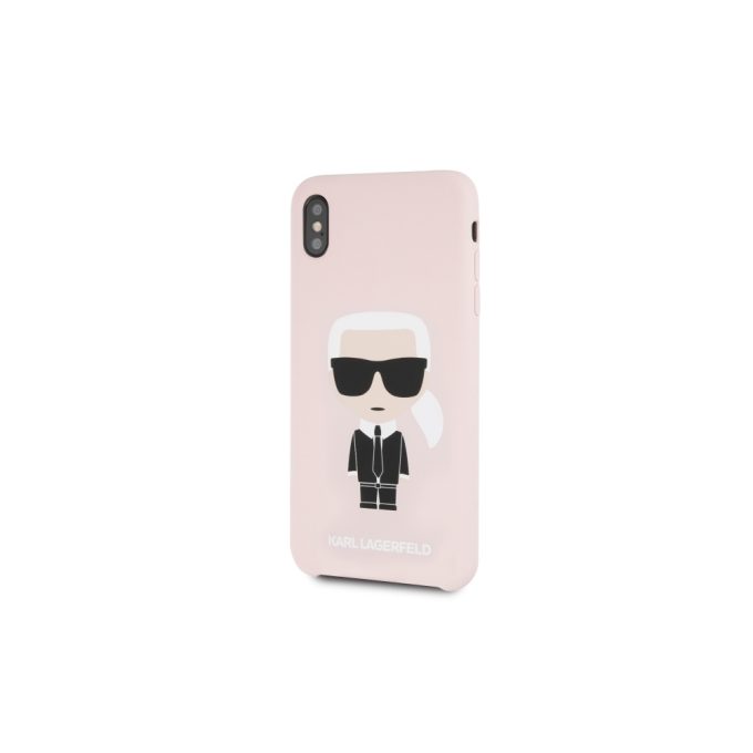 iPhone XS MAX šviesiai rožinė KARL LAGERFELD nugarėlė KLHCI65SLFKPI