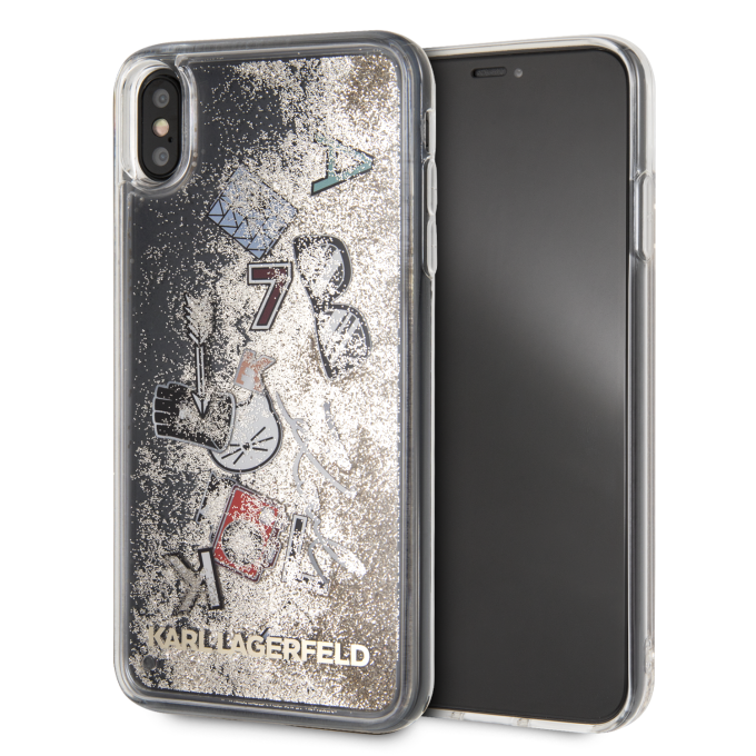 iPhone XS MAX water aukso spalvos KARL LAGERFELD nugarėlė KLHCI65KSICGO