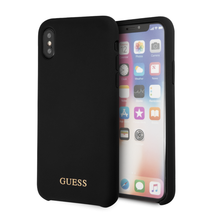 iPhone X/XS juoda GUESS nugarėlė GUHCPXLSGLBK