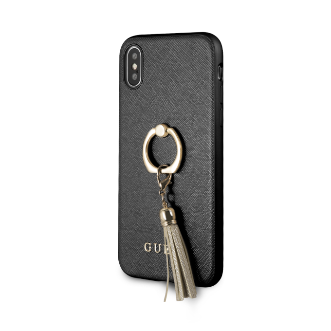 iPhone X/XS juoda GUESS nugarėlė GUHCPXRSSABK