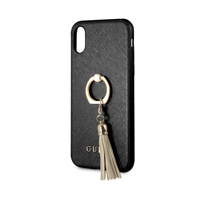 iPhone X/XS juoda GUESS nugarėlė GUHCPXRSSABK
