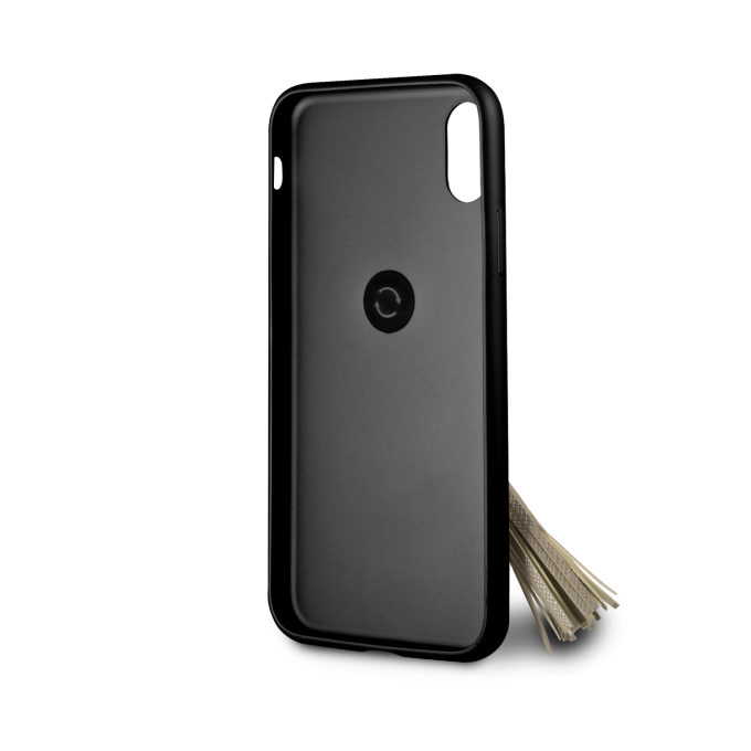 iPhone X/XS juoda GUESS nugarėlė GUHCPXRSSABK