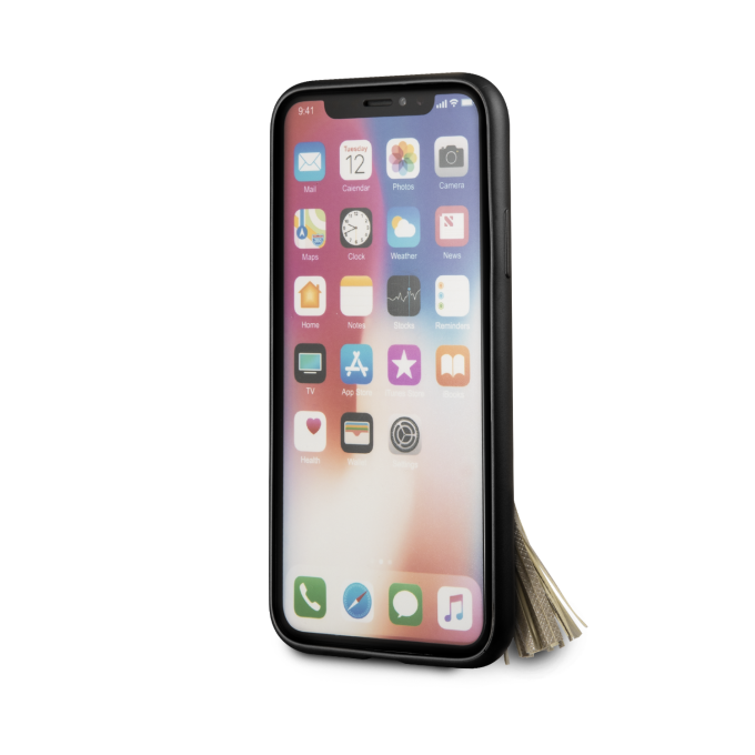 iPhone X/XS juoda GUESS nugarėlė GUHCPXRSSABK