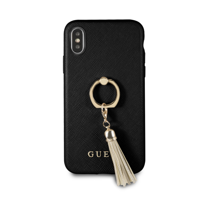 iPhone X/XS juoda GUESS nugarėlė GUHCPXRSSABK