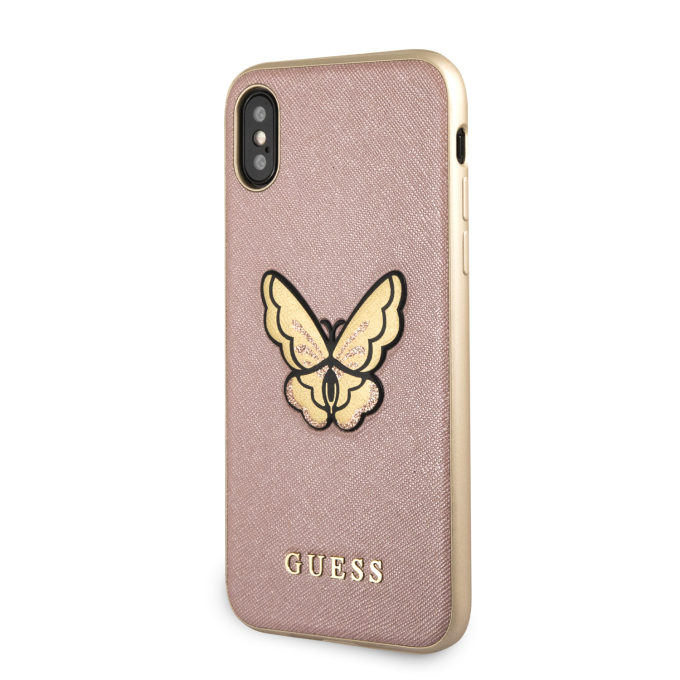 iPhone X/XS rausva GUESS nugarėlė GUHCPXESPBRG