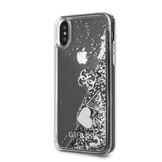 iPhone X/XS silver GUESS nugarėlė GUHCPXGLHFLSI