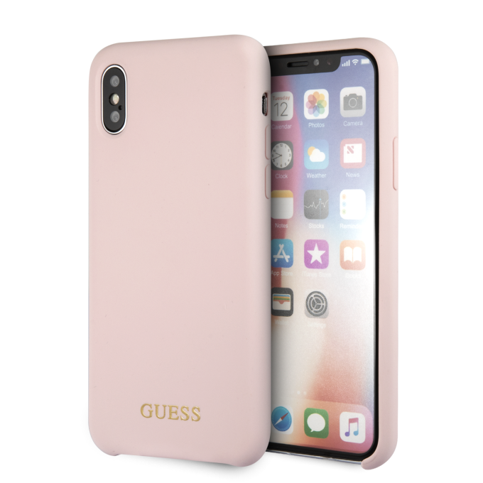 iPhone X/XS šviesiai rožinė GUESS nugarėlė GUHCPXLSGLLP