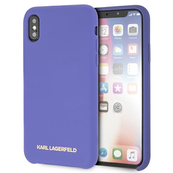 iPhone X/XS violetinė KARL LAGERFELD nugarėlė KLHCPXSLVOG