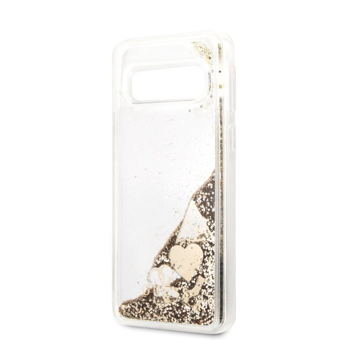 Samsung S10 gold GUESS nugarėlė GUHCS10GLHFLGO
