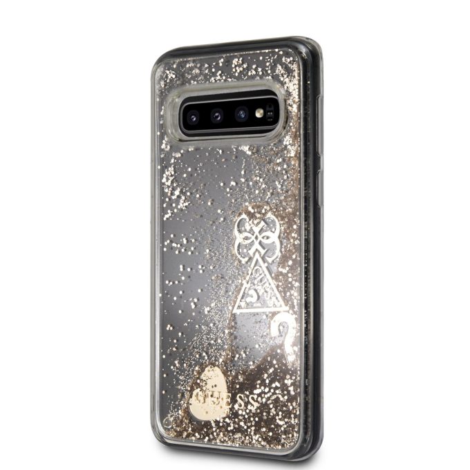 Samsung S10 gold GUESS nugarėlė GUHCS10GLHFLGO