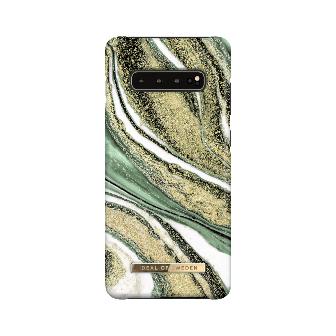 Samsung S10+ iDeal Of Sweden nugarėlė Cosmic Green Swirl