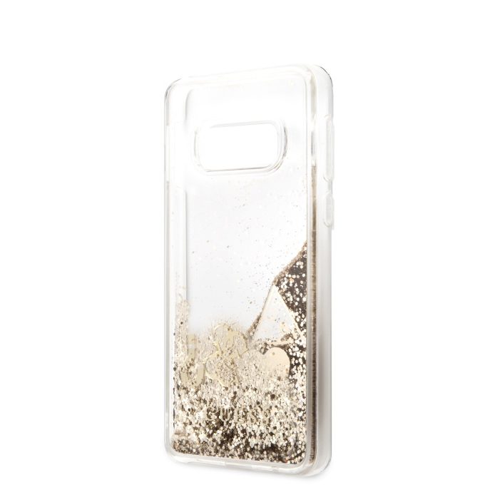 Samsung S10e aukso spalvos GUESS nugarėlė GUHCS10LGLHFLGO
