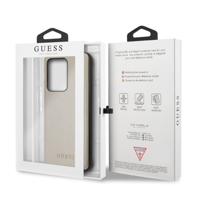 Samsung S20 ULTRA aukso spalvos GUESS nugarėlė GUHCS69IGLGO