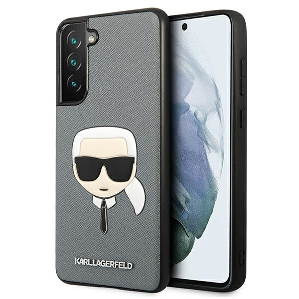 Samsung S21 FE sidabro spalvos KARL LAGERFELD nugarėlė KLHCS21FSAKHSL