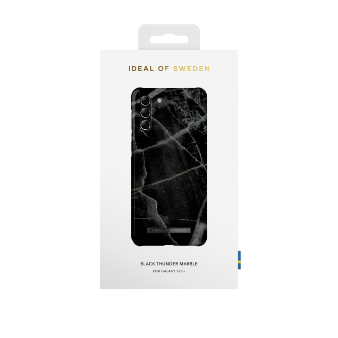 Samsung S21+ iDeal Of Sweden nugarėlė Black Thunder Marble