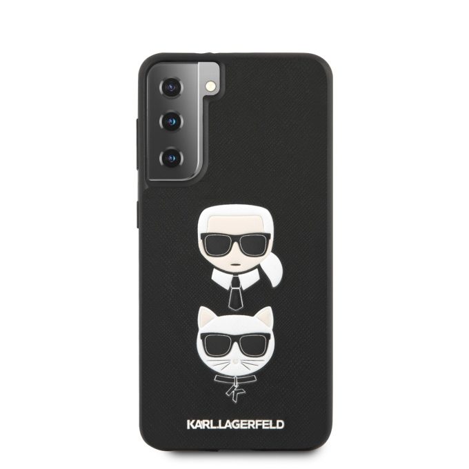 Samsung S21+ juoda KARL LAGERFELD nugarėlė KLHCS21MSAKICKCBK