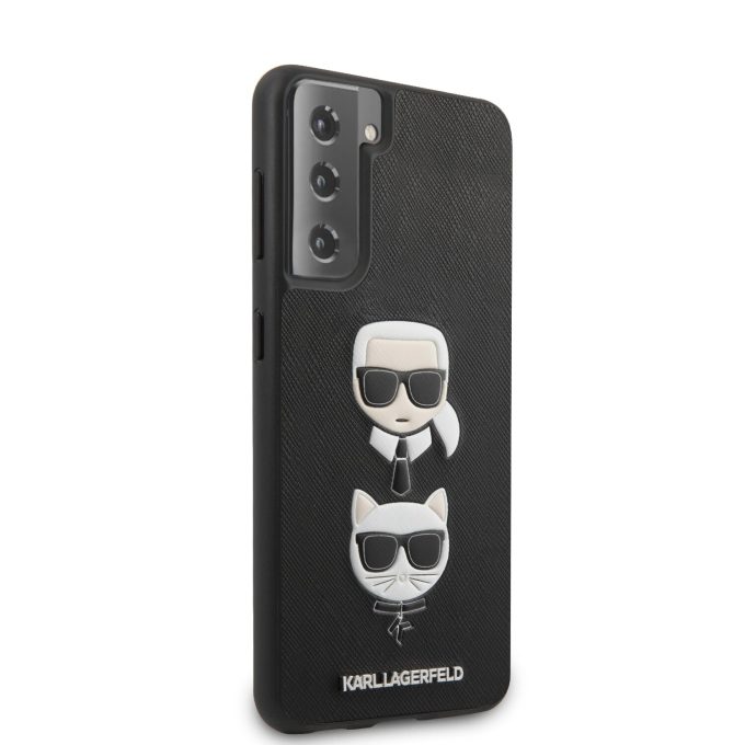 Samsung S21+ juoda KARL LAGERFELD nugarėlė KLHCS21MSAKICKCBK
