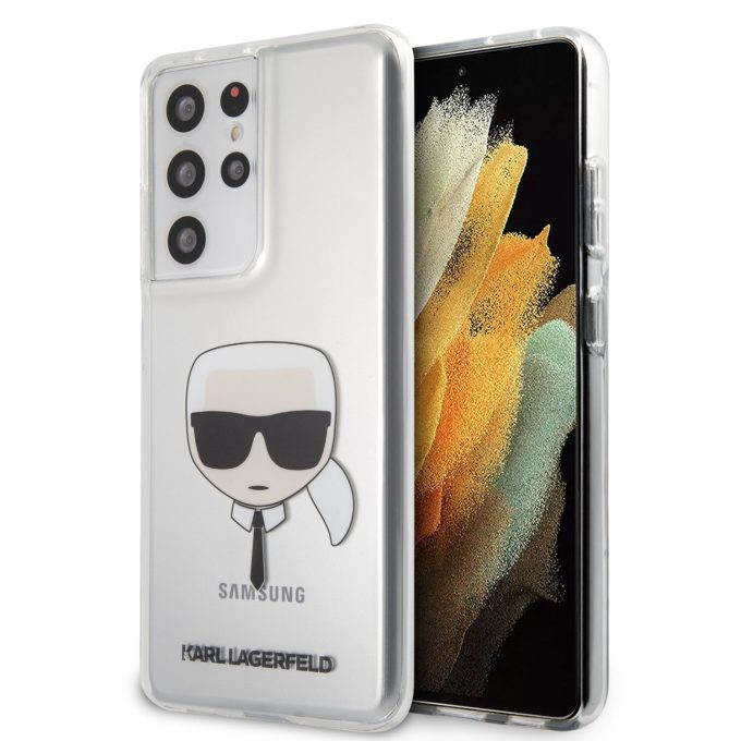 Samsung S21 ULTRA skaidri KARL LAGERFELD nugarėlė KLHCS21LKTR
