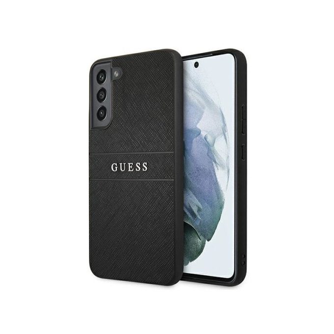 Samsung S22 juoda GUESS nugarėlė GUHCS22SPSASBBK