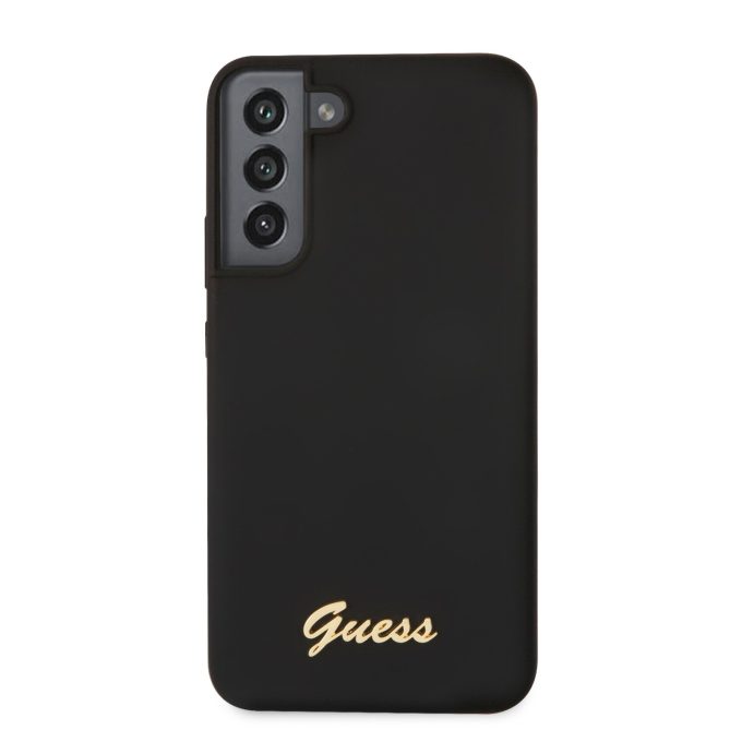 Samsung S22+ juoda GUESS nugarėlė GUHCS22MLSLMGBK
