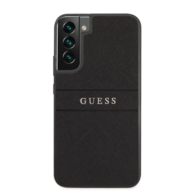 Samsung S22+ juoda GUESS nugarėlė GUHCS22MPSASBBK