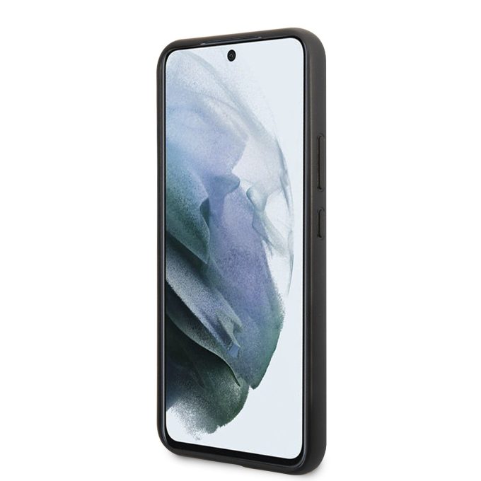 Samsung S22+ juoda GUESS nugarėlė GUHCS22MPSASBBK