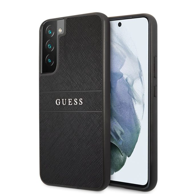 Samsung S22+ juoda GUESS nugarėlė GUHCS22MPSASBBK