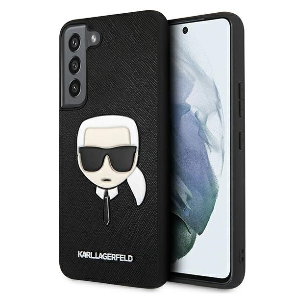 Samsung S22+ juoda KARL LAGERFELD nugarėlė KLHCS22MSAKHBK