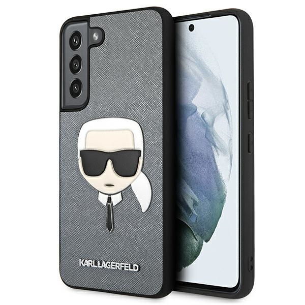 Samsung S22+ sidabro sp. KARL LAGERFELD nugarėlė KLHCS22MSAKHSL