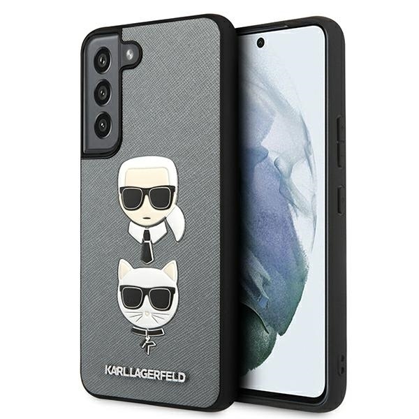Samsung S22+ sidabro sp. KARL LAGERFELD nugarėlė KLHCS22MSAKICKCSL