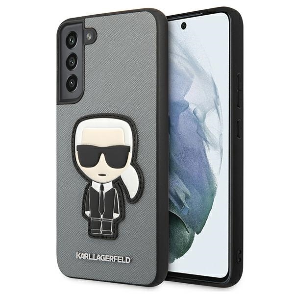 Samsung S22+ sidabro spalvos KARL LAGERFELD nugarėlė KLHCS22MOKPG