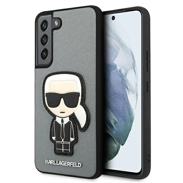 Samsung S22 sidabro spalvos KARL LAGERFELD nugarėlė KLHCS22SOKPG