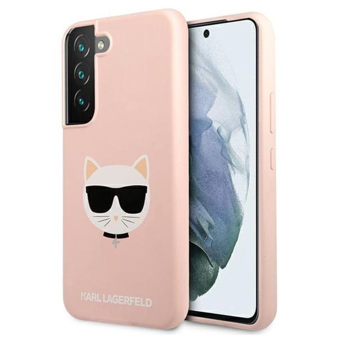 Samsung S22 šviesiai rožinė KARL LAGERFELD nugarėlė KLHCS22SSLCHPI