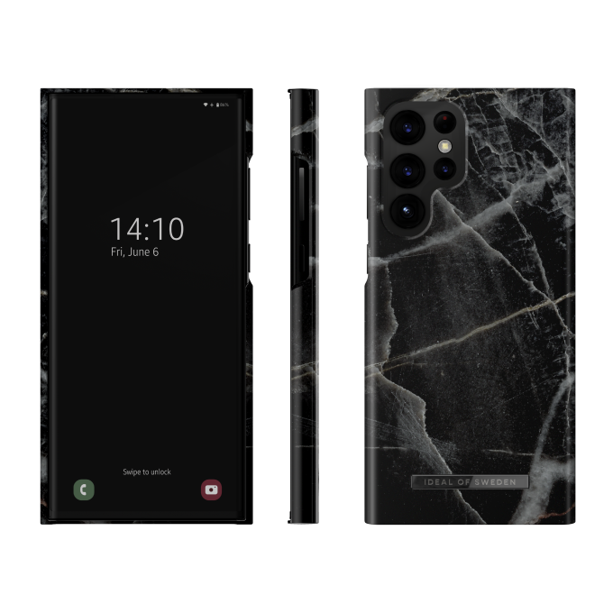 Samsung S22 ULTRA iDeal Of Sweden nugarėlė Black Thunder Marble